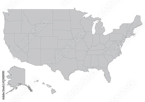 Obraz アメリカ合衆国の地図