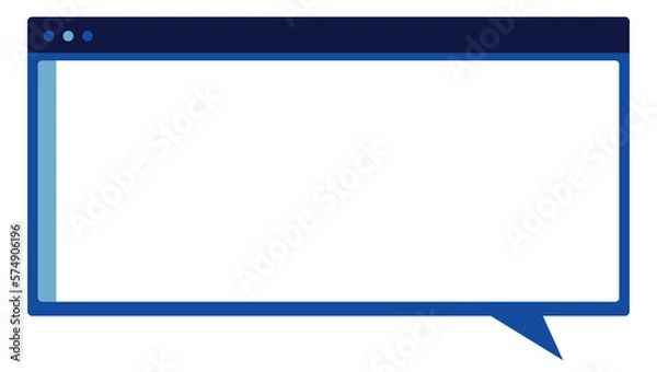 Obraz ブラウザウィンドウ風吹き出し　イラスト素材