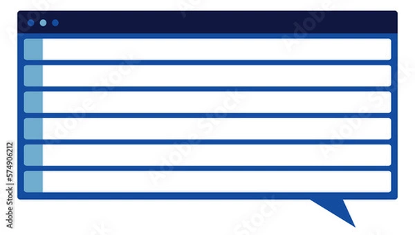 Fototapeta ブラウザウィンドウ風吹き出し　イラスト素材