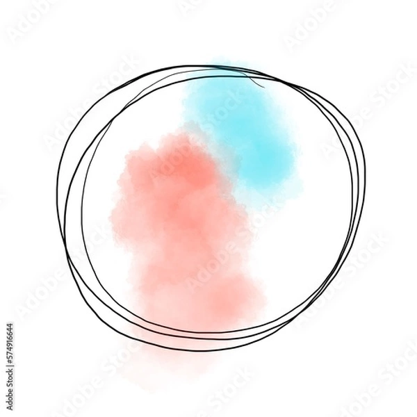 Fototapeta Abstract watercolor background. Hand-drawn illustration. Design element.