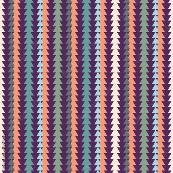 Fototapeta triangles stripes with purple background seamless repeat pattern