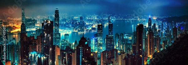 Obraz Hongkong Panorama