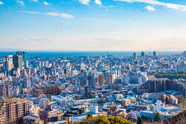 Obraz 海と街並み