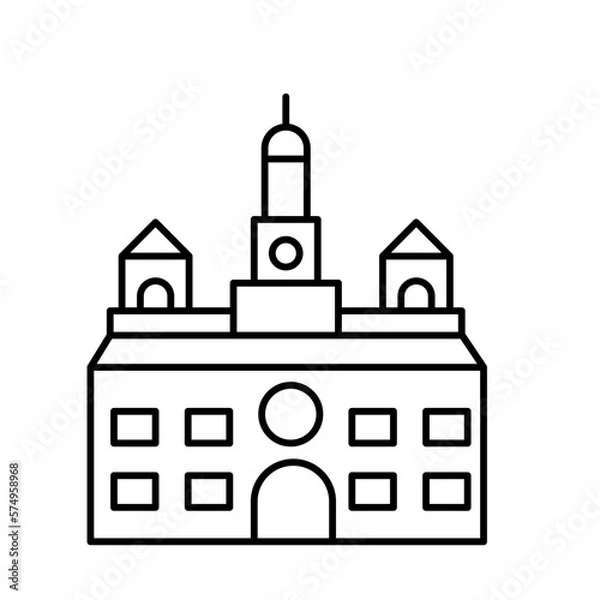 Fototapeta Independence hall philadelphia Vector Icon which can easily modify