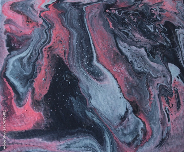 Fototapeta Hand made dark marble swirl background handmade abstract marble texture experimental art