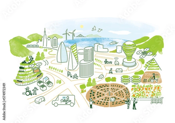 Obraz スマート農業　スマートシティ