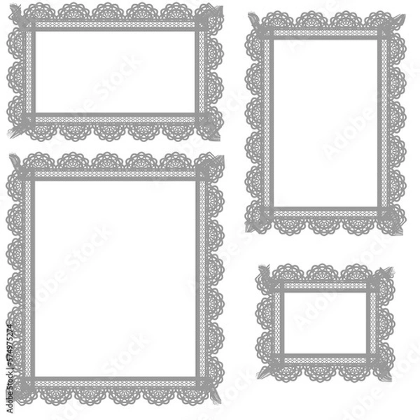 Obraz グレーフリル額縁　透過