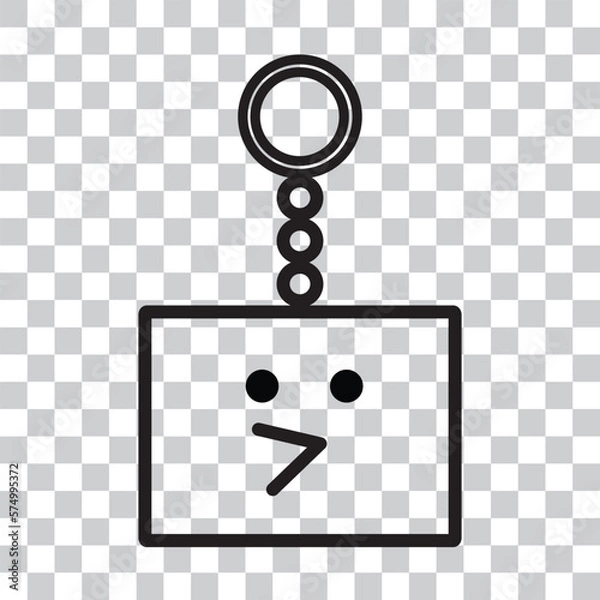 Obraz flat design of keychain vector icon 