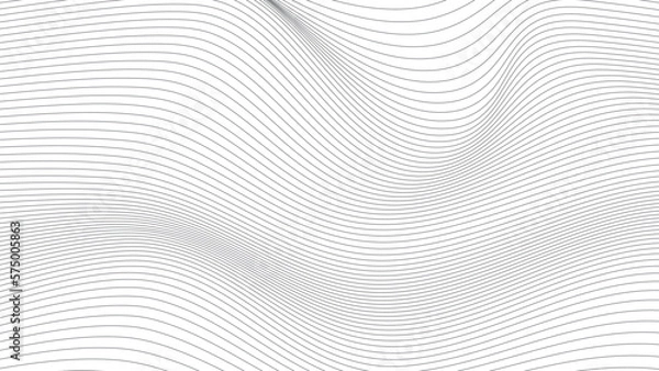 Obraz Abstract wave halftone lines vector background 