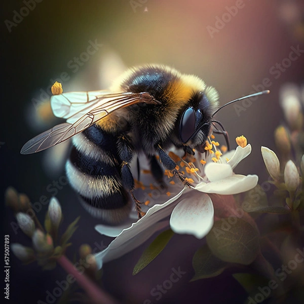 Obraz bee on a flower