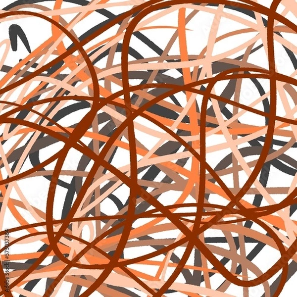 Fototapeta lines of different colors are woven in a chaotic manner