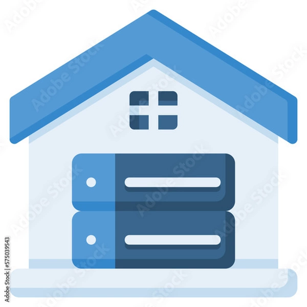 Fototapeta On premise icon isolated useful for computer, network, technology, internet, server, cloud, database and computing design element