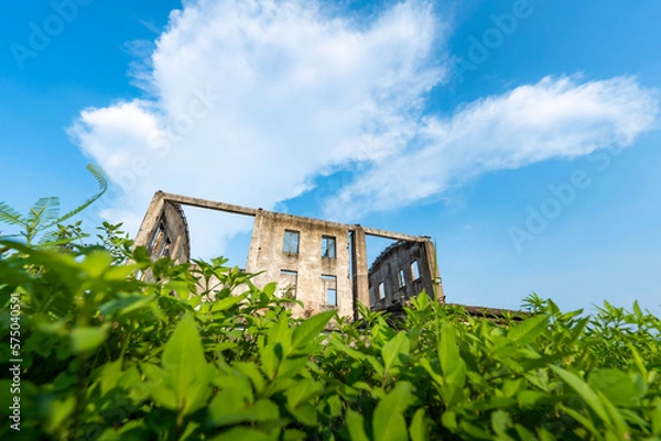 Obraz ruin under blue sky