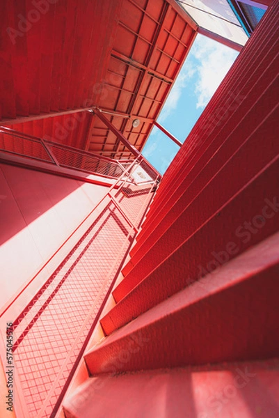 Obraz red stairs
