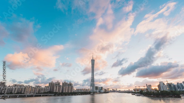 Obraz sunset over the city