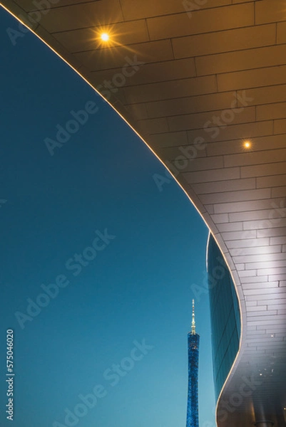 Fototapeta ceiling and tower at night