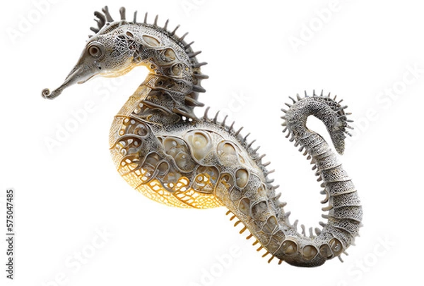 Obraz gray seahorse isolated, generative ai