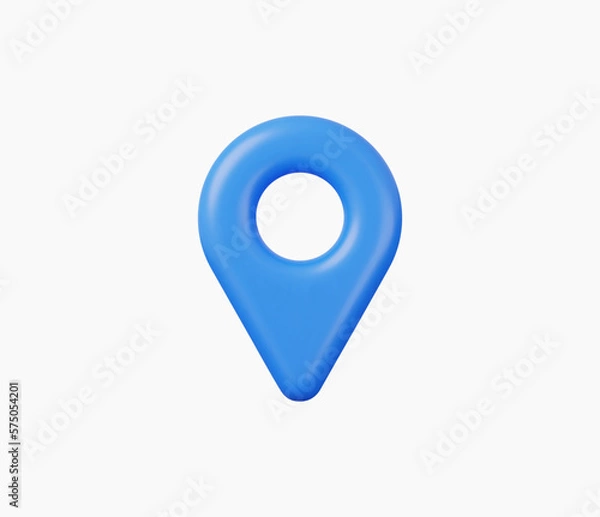 Fototapeta 3d Realistic Location map pin GPS pointer markers vector illustration