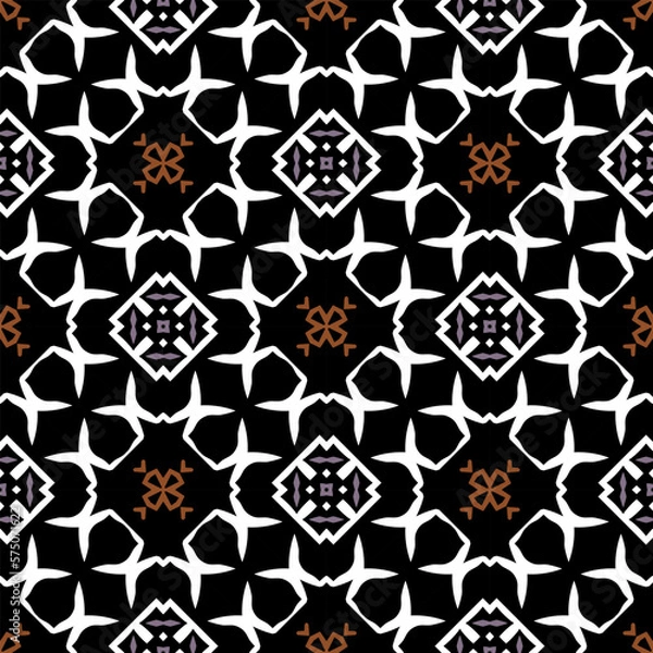 Fototapeta Geometric pattern. Seamless vector background. Ethnic graphic design	