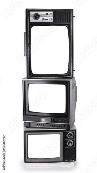 Obraz Retro Televisions Stacked
