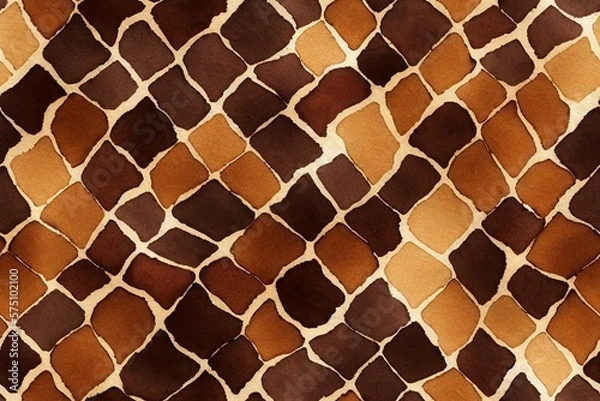 Obraz Vertical design of Geometric textile seamless pattern  Generative AI