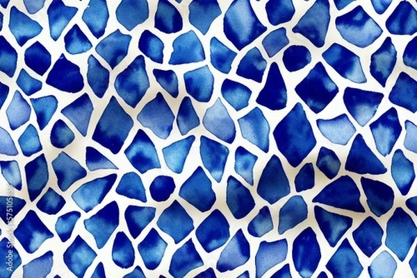 Obraz Vertical design of Geometric textile seamless pattern  Generative AI