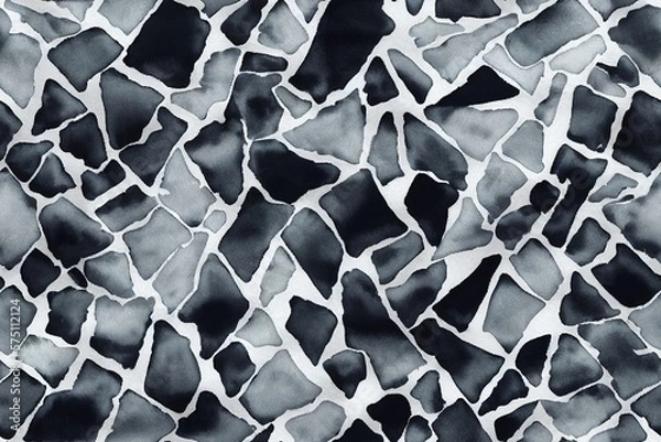 Obraz Vertical design of Geometric textile seamless pattern  Generative AI