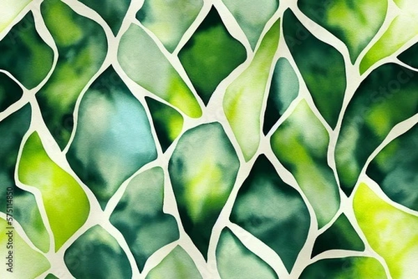 Obraz Vertical design of Geometric textile seamless pattern  Generative AI