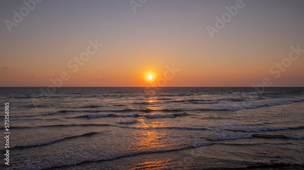 Obraz atardecer en la playa
