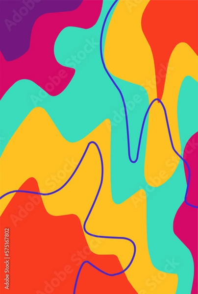 Fototapeta abstract liquid background. Creative illustration for backgrounds, posters, pamphlets, cards and design materials