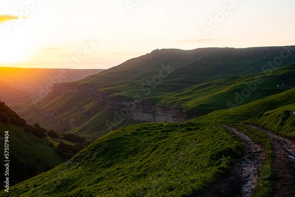 Obraz sunset in the mountains