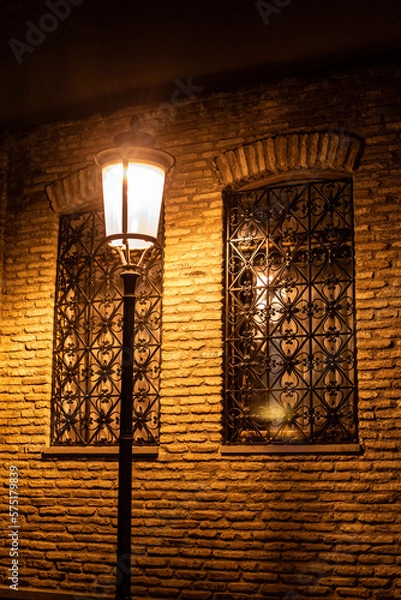 Obraz old lantern on the wall