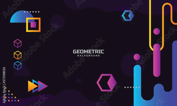 Obraz Modern colorful geometric background graphic