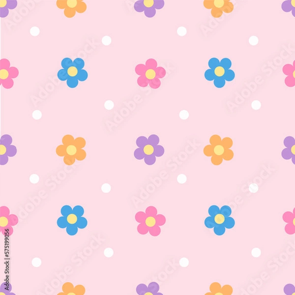 Fototapeta seamless background with flowers