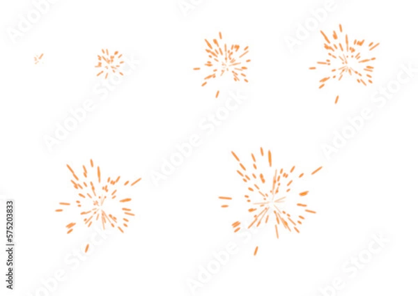 Obraz はじける火花のエフェクト素材６種類　赤いの火花