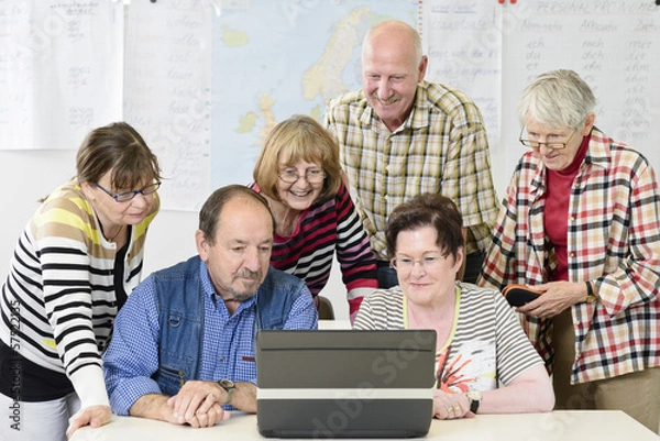 Obraz Computerkurs für Senioren