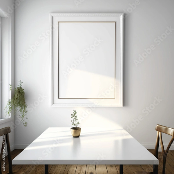 Obraz Wall Art Mock Up, Generative AI, Tall Art, Blank	