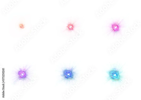 Obraz 6種類の光の素材　カラフル