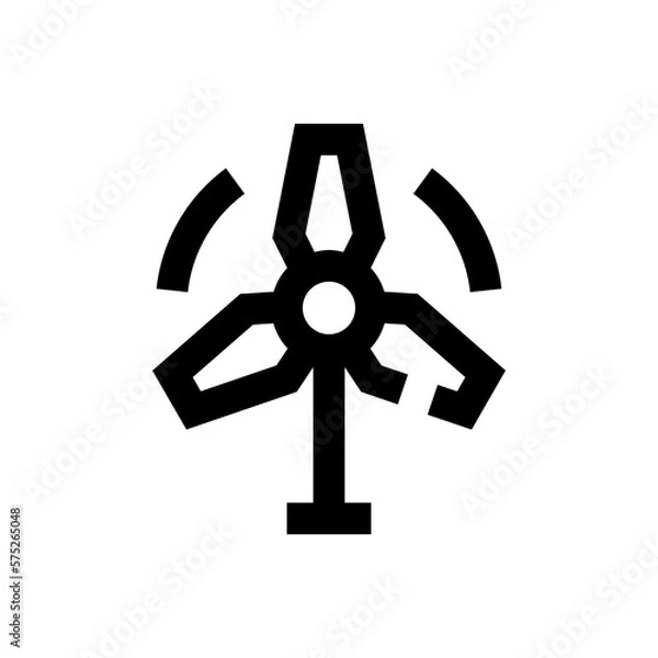 Obraz windmill line icon