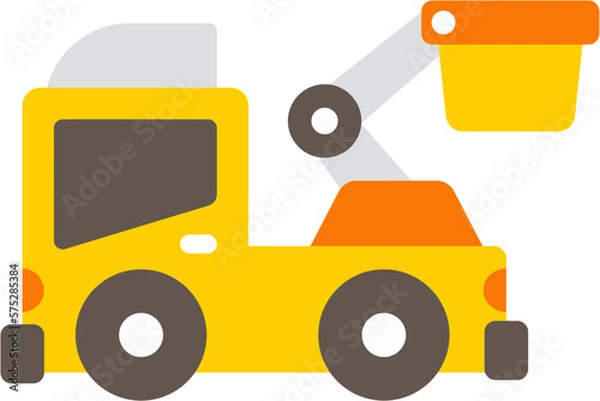 Obraz Vector Illustration of Ladder Lift Truck