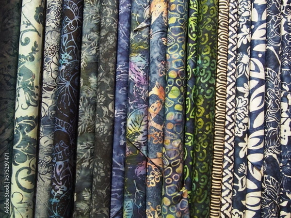 Obraz 寒色系の布地