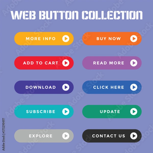 Fototapeta cta web button collection	
