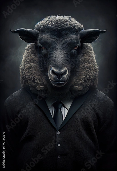 Fototapeta Sheep Generate Ai
