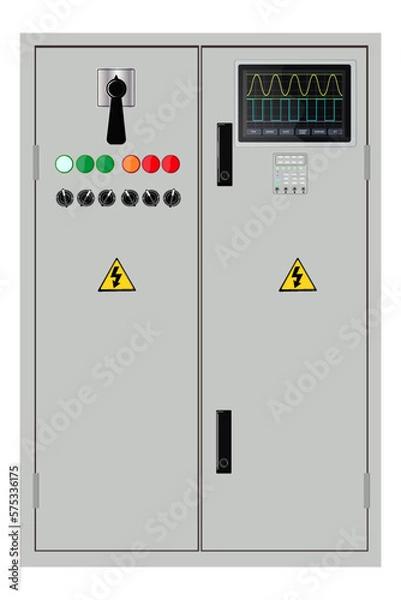 Obraz Control Panel. Production control panel and control of computer devices. Touchpad. Vector graphics