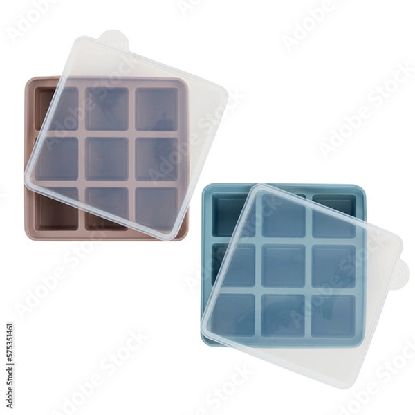 Fototapeta rubber ice tray with cut out isolated on background transparent