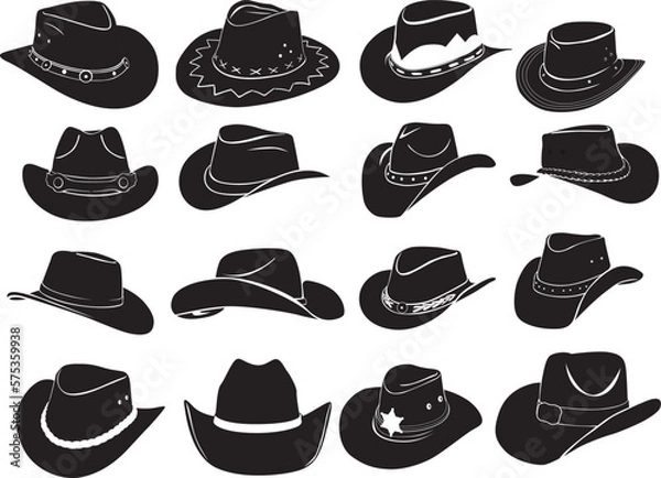 Obraz Cowboy hat silhouette 