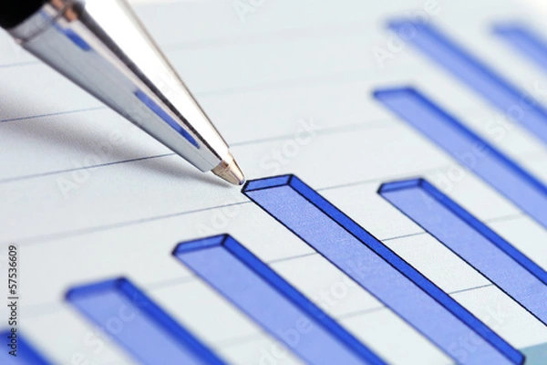 Fototapeta Financial graphs analysis