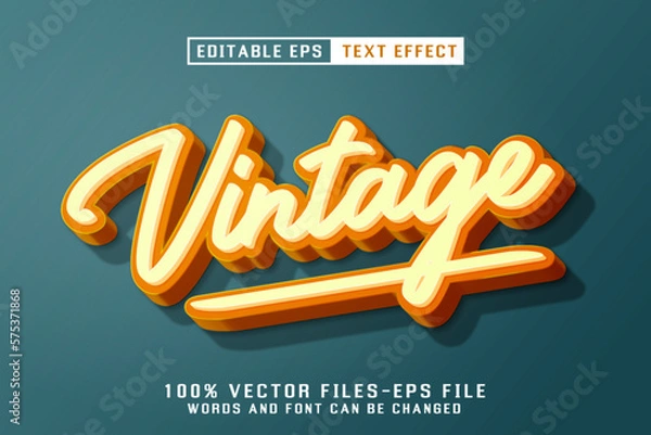 Fototapeta Vintage Editable Text Effect