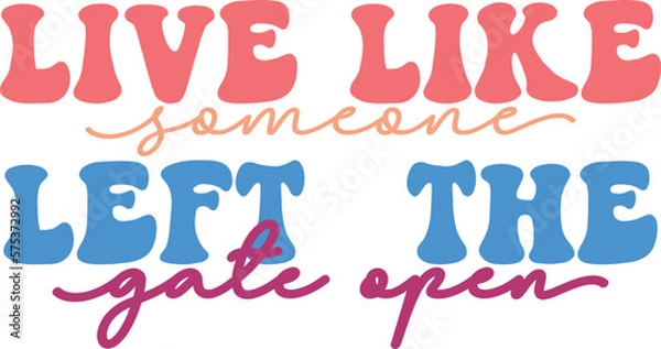 Fototapeta Funny Colorful Home and Sign Typography for Print on Demand Business. Ready Vector Graphics for all Crafts, Clothes and Apparels.