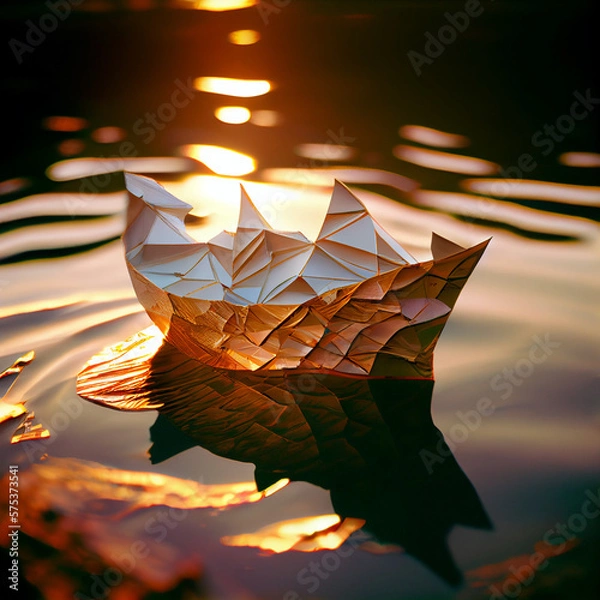 Fototapeta Paper ship